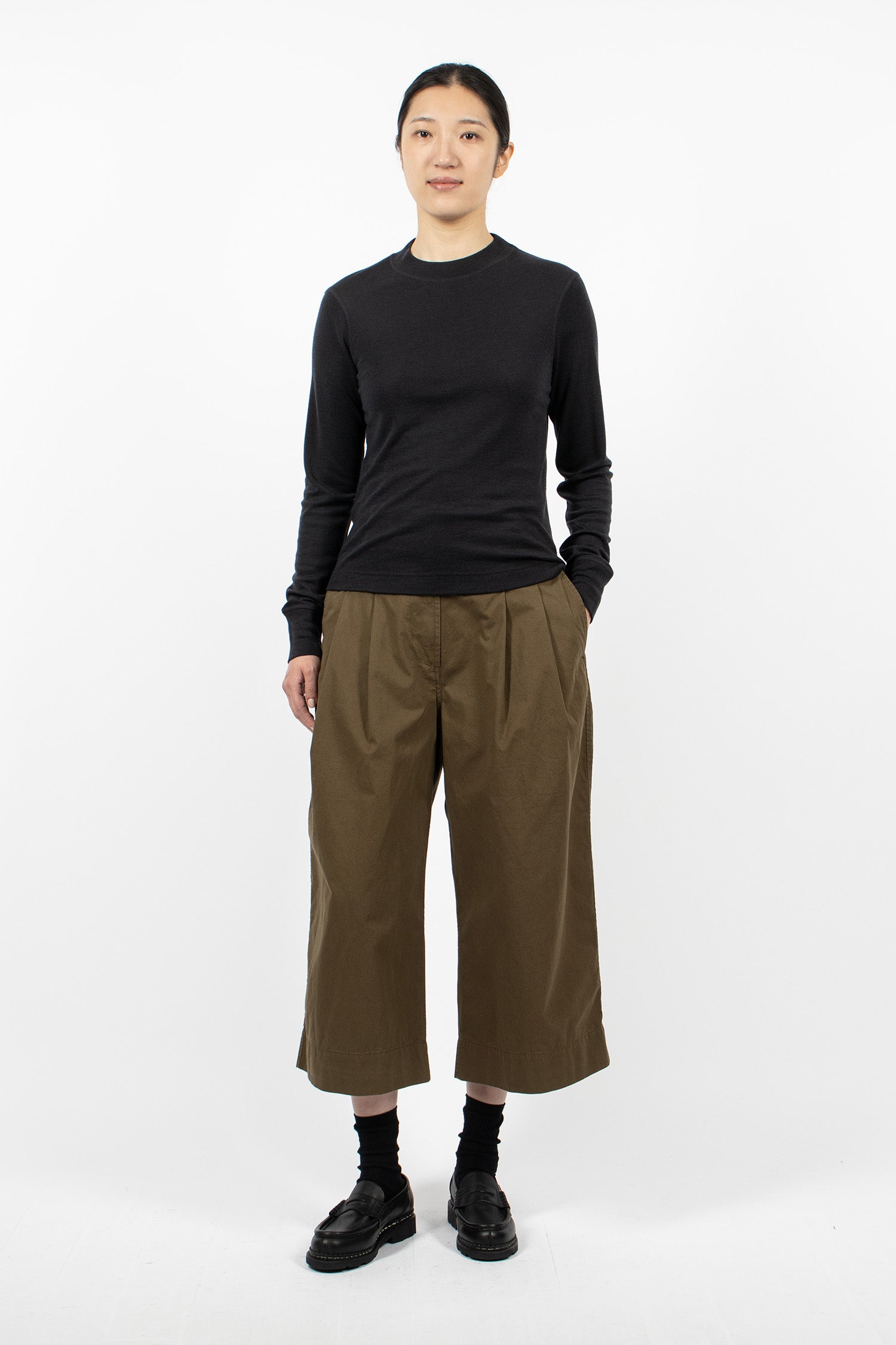 Thermal Wool T-Shirt Off Black
