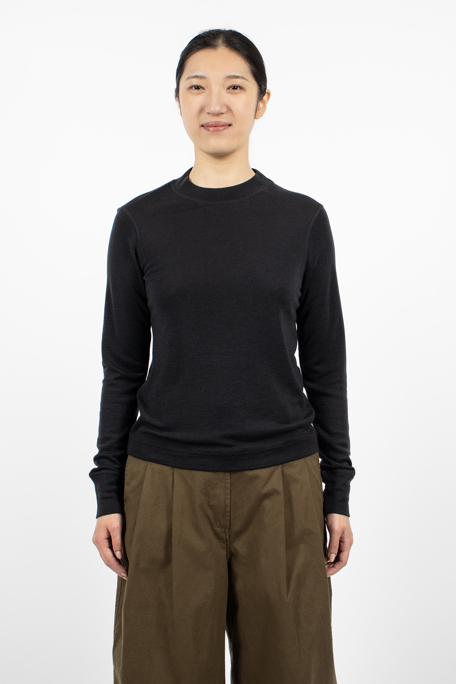 Thermal Wool T-Shirt Off Black